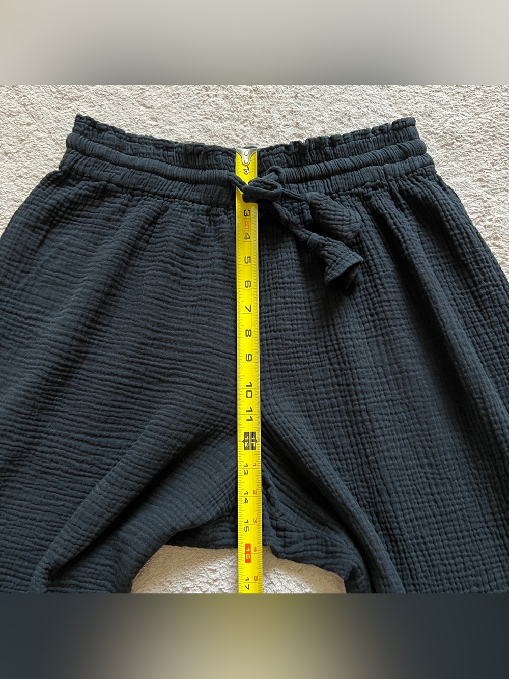 Cynthia Rowley High Rise Gauzy Cotton Cropped Capri Pants Wide Leg Cottage Sz 2X - Picture 6 of 7